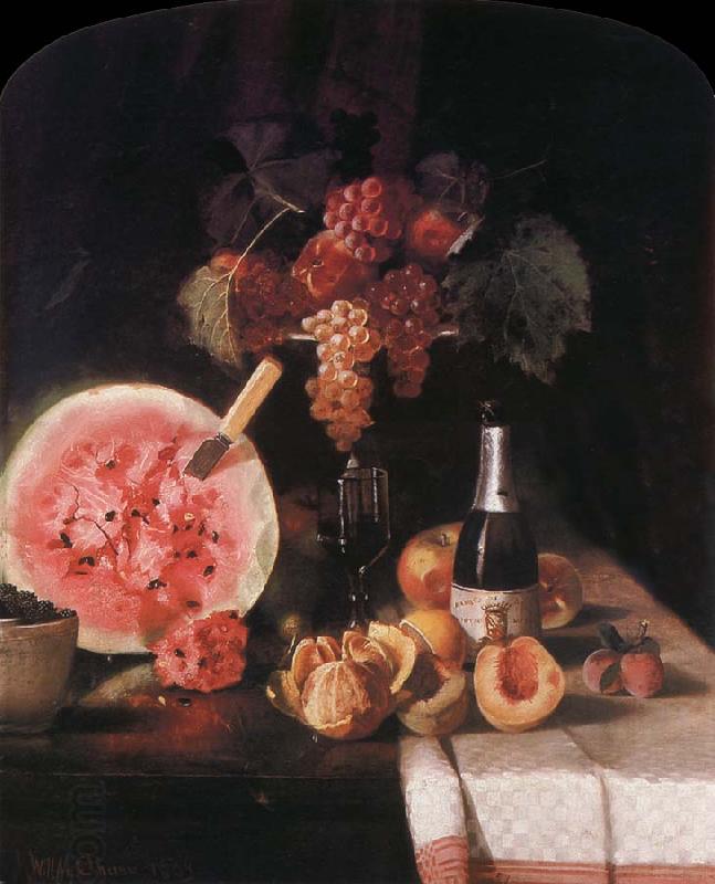 William Merritt Chase Still life and watermelon oil painting picture